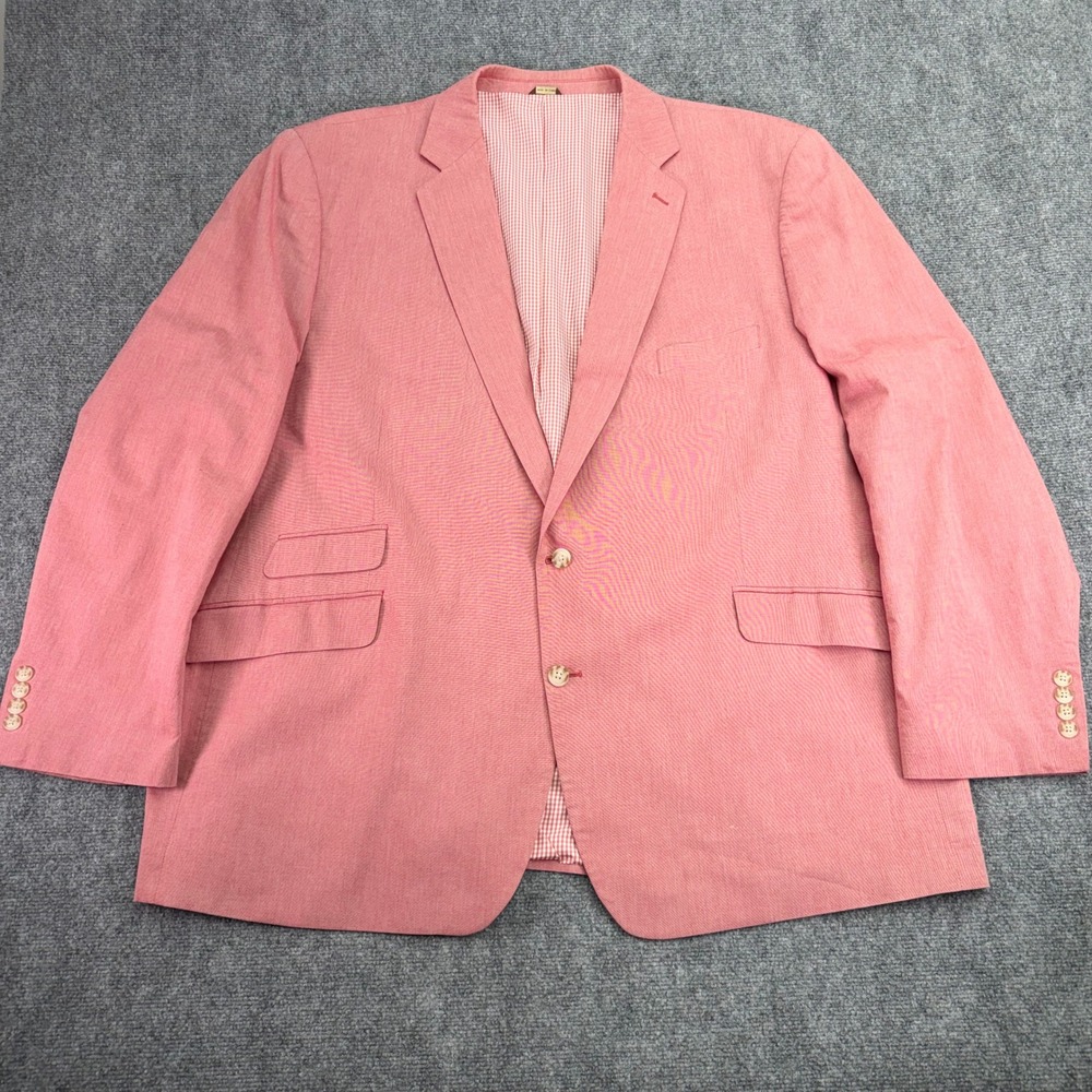 Oak Hill Blazer Mens 3XLT Sport Coat Two Button Gingham Lined Big Tall READ